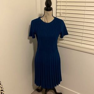Draper James short sleeve knit dress with pleated skirt